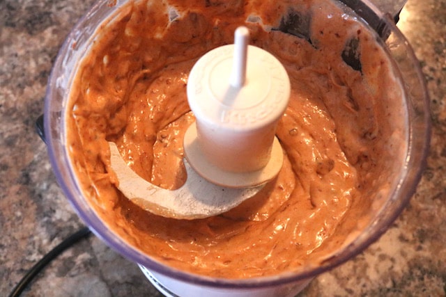 Chipotle sauce in a small food processor.