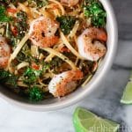 Chili Shrimp Pasta for One - an easy weeknight dinner made in about 15 minutes - girlheartfood.com