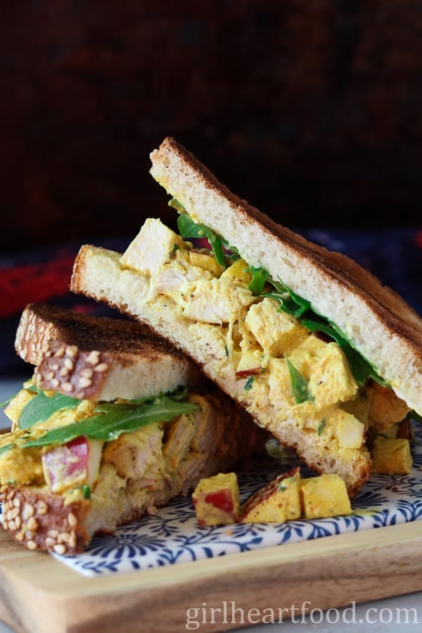 Curry Chicken Salad Sandwich | Girl Heart Food®