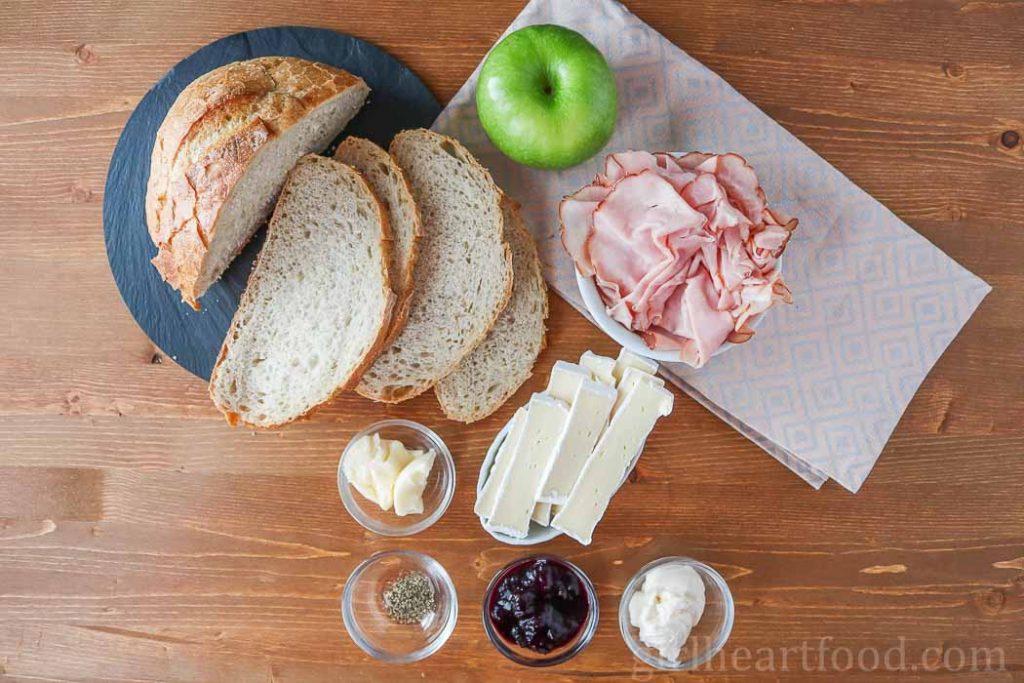 Grilled Ham and Brie Sandwich Girl Heart Food®