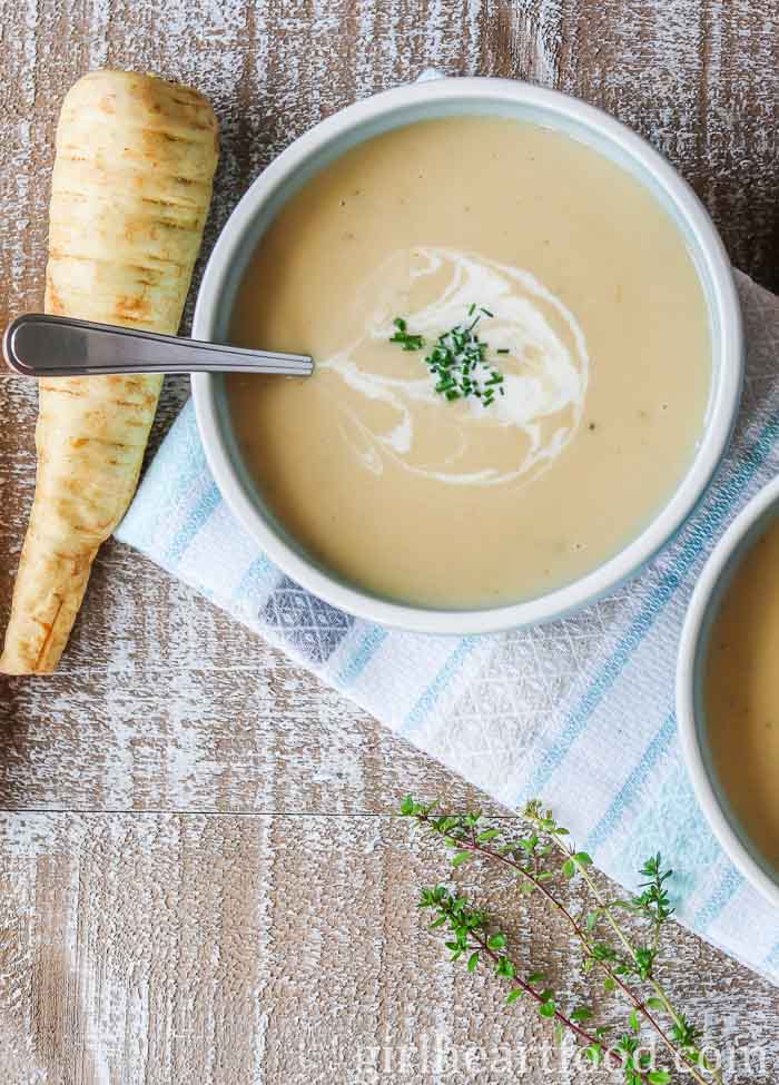 Creamy Parsnip and Apple Soup Recipe | Girl Heart Food®