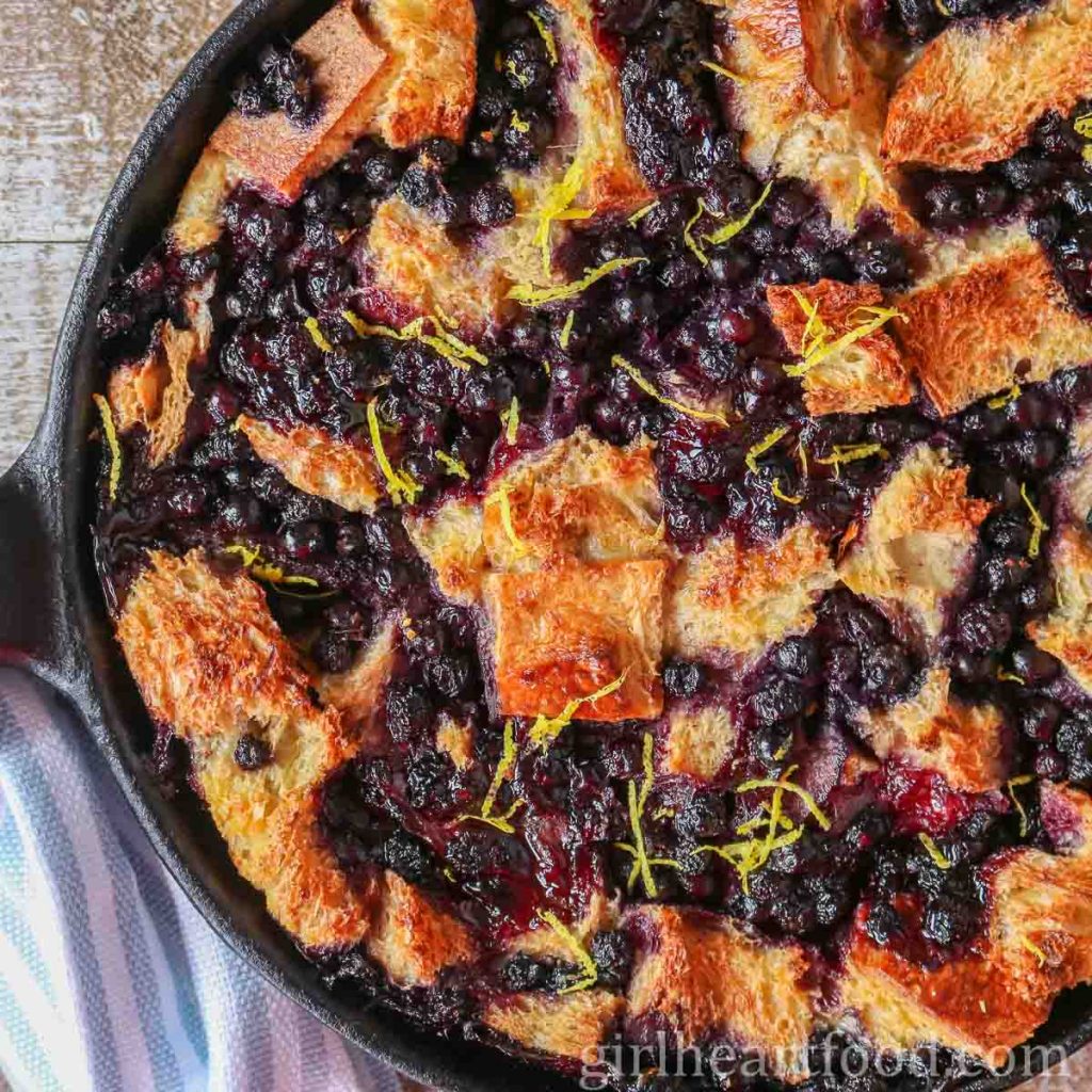 Easy Blueberry Bread Pudding Recipe Girl Heart Food®