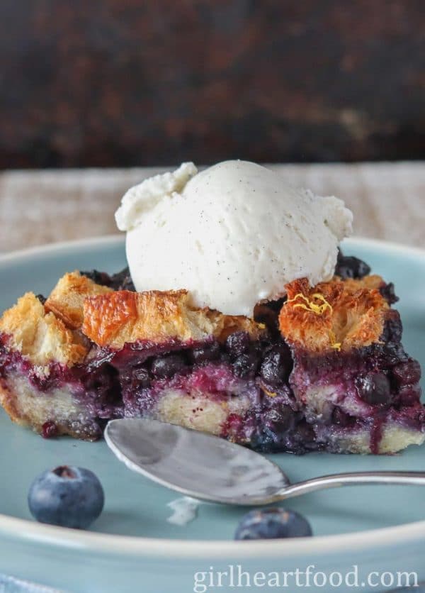 Easy Blueberry Bread Pudding Recipe | Girl Heart Food®