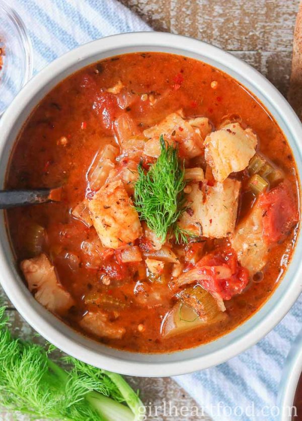 Tomato Fish Stew Recipe | Girl Heart Food®