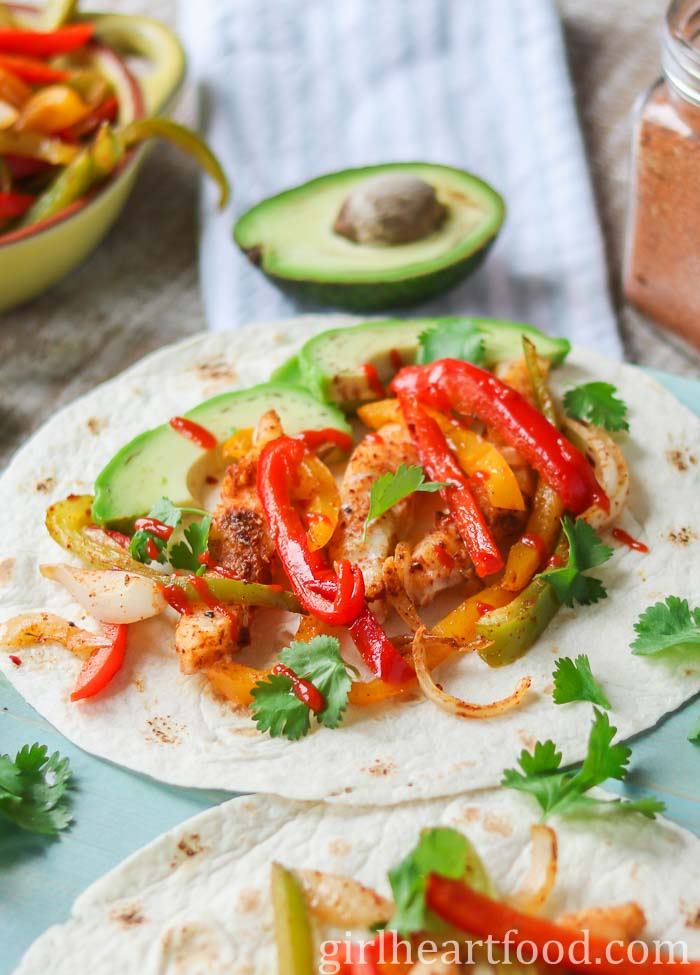 Fish Fajitas (made on a sheet pan in about 20 minutes!) | Girl Heart Food