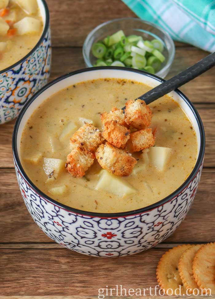 Celery Root Soup (with other root veggies!) | Girl Heart Food®