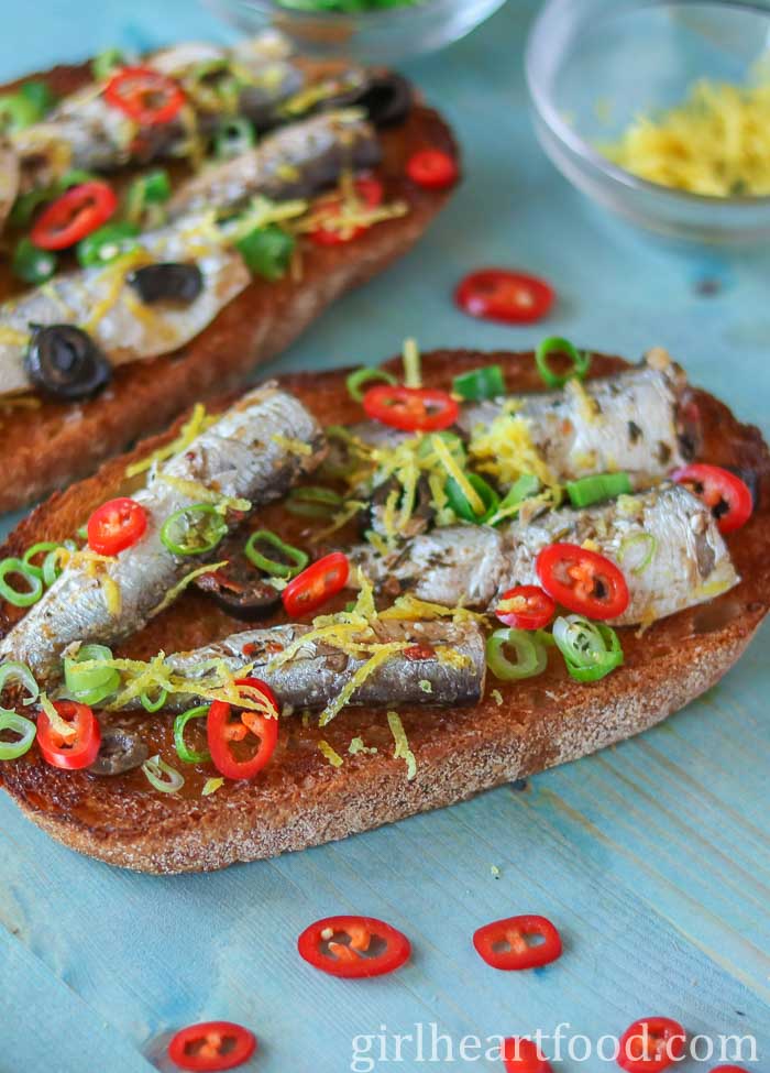 Sardines on Toast {yummy lunch idea in minutes} - Girl Heart Food