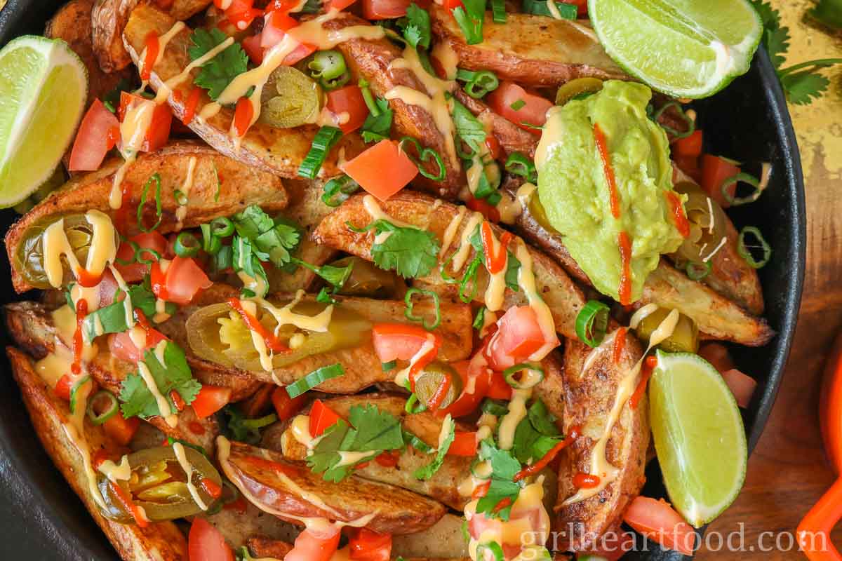 Loaded Wedges (garnish to taste!) Girl Heart Food