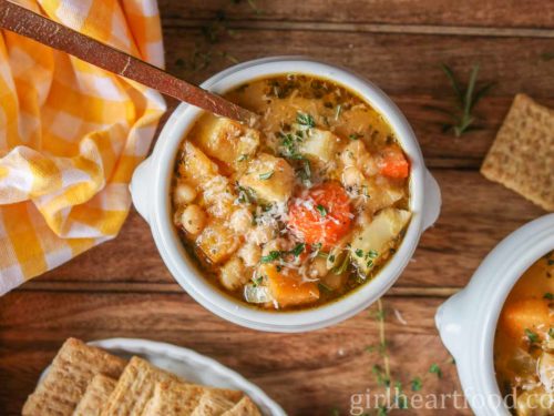 BLENDER ROASTED VEGETABLE SOUP, SOUP