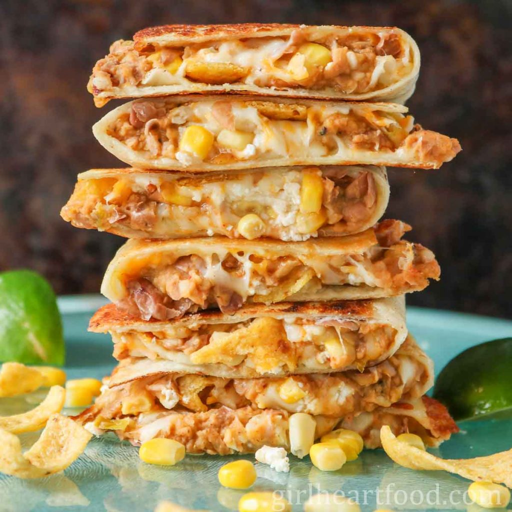 Refried Bean Quesadillas Girl Heart Food®