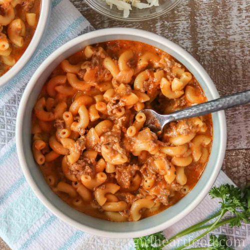 Cheeseburger Macaroni Recipe | Girl Heart Food®