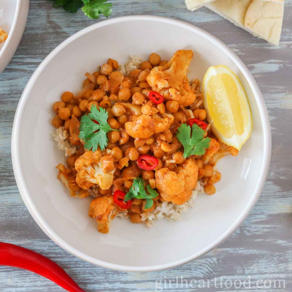 Chickpea Cauliflower Curry Recipe Girl Heart Food®