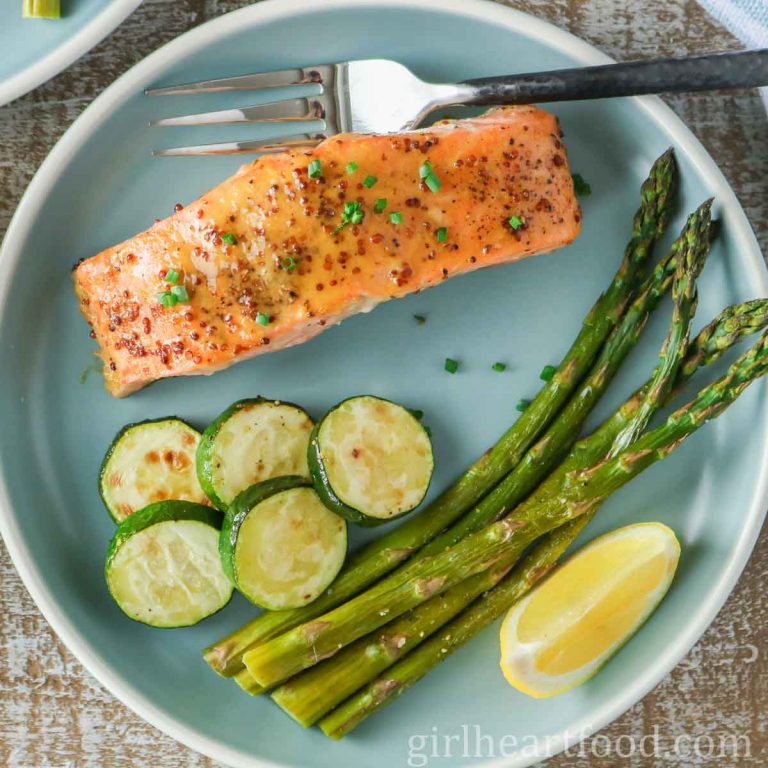 Honey Mustard Salmon Recipe | Girl Heart Food®