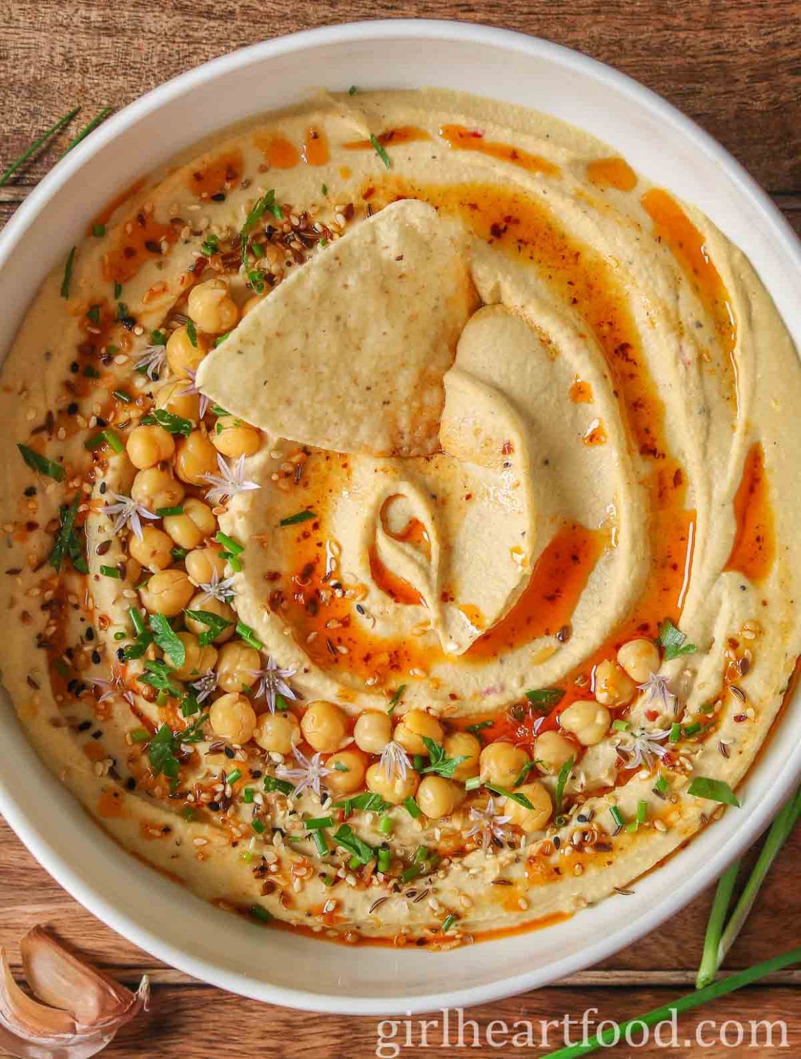 Roasted Garlic Hummus Recipe Girl Heart Food®