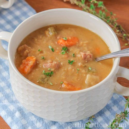 Slow Cooker Split Pea Soup With Ham Girl Heart Food®