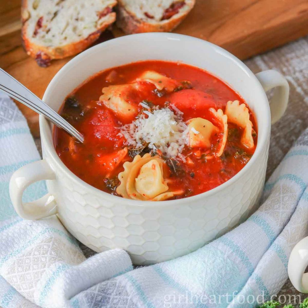 Easy Tomato Tortellini Soup Recipe Girl Heart Food®