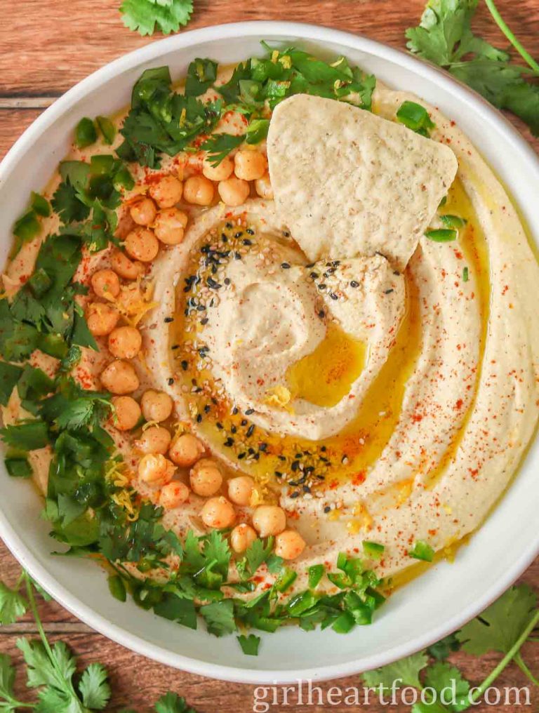 Classic Hummus in the Blender | Girl Heart Food®