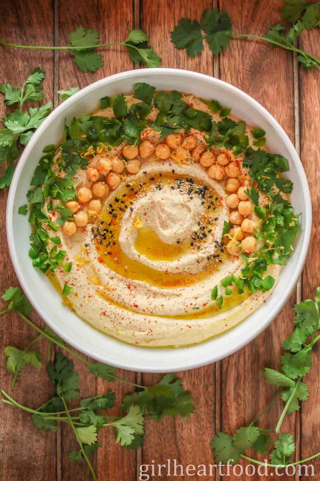 Classic Hummus in the Blender Girl Heart Food®