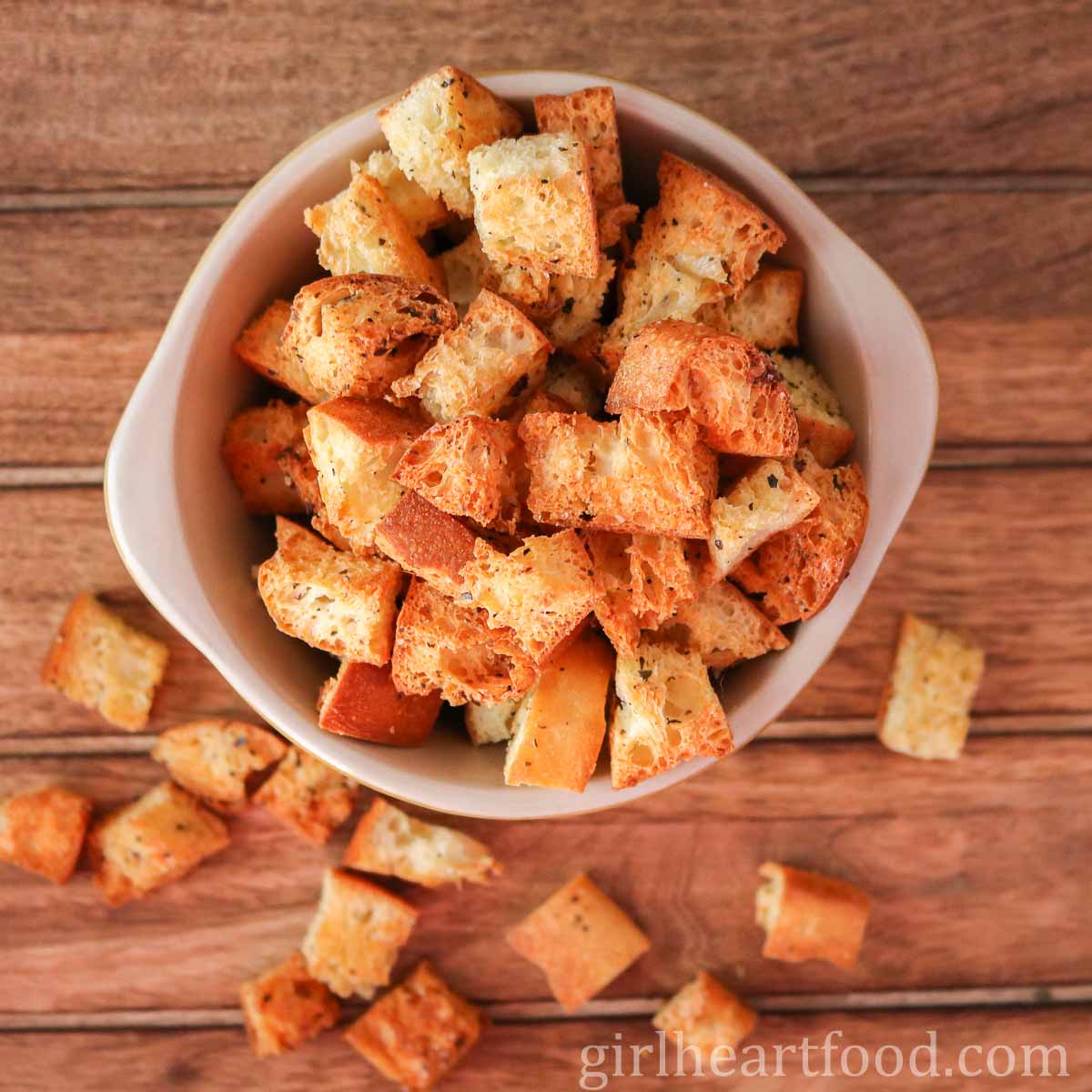 Homemade Croutons Recipe | Girl Heart Food®