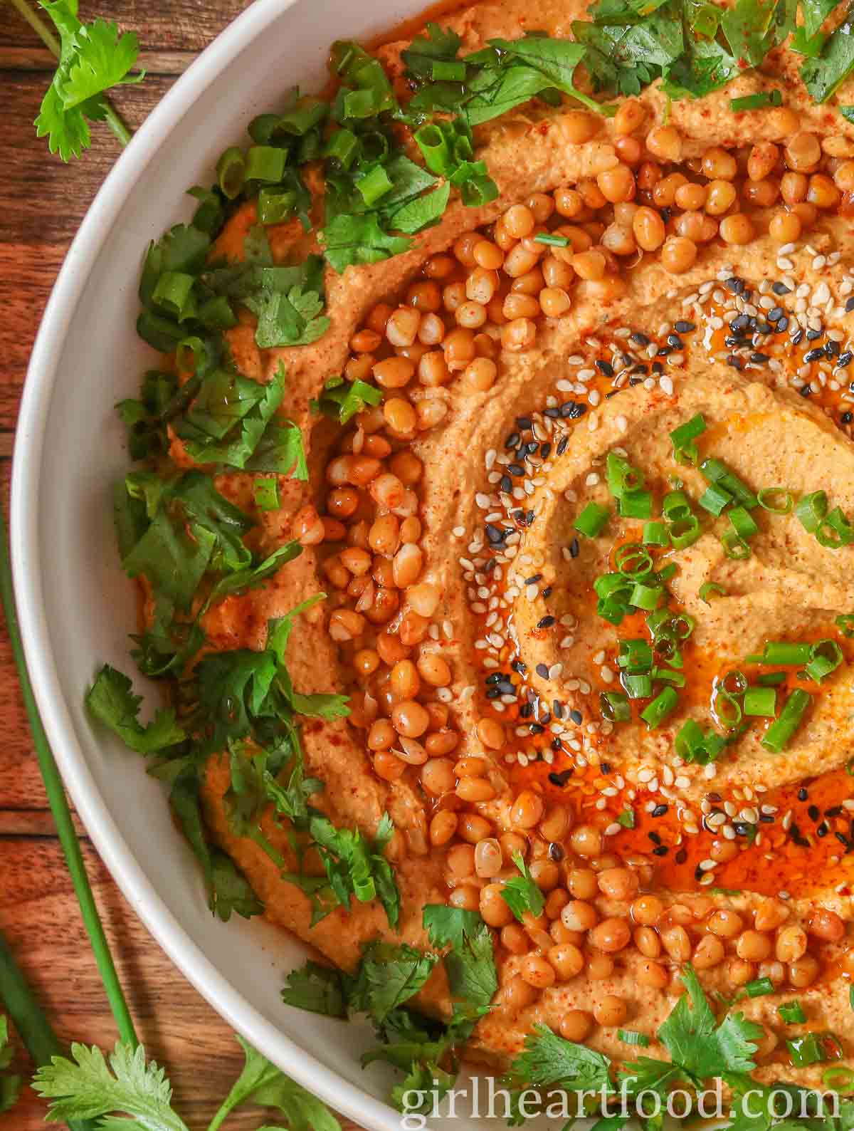 Lentil Hummus (made in minutes!) Girl Heart Food®