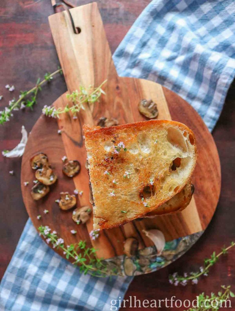 Mushroom Brie Grilled Cheese Sandwich Girl Heart Food®