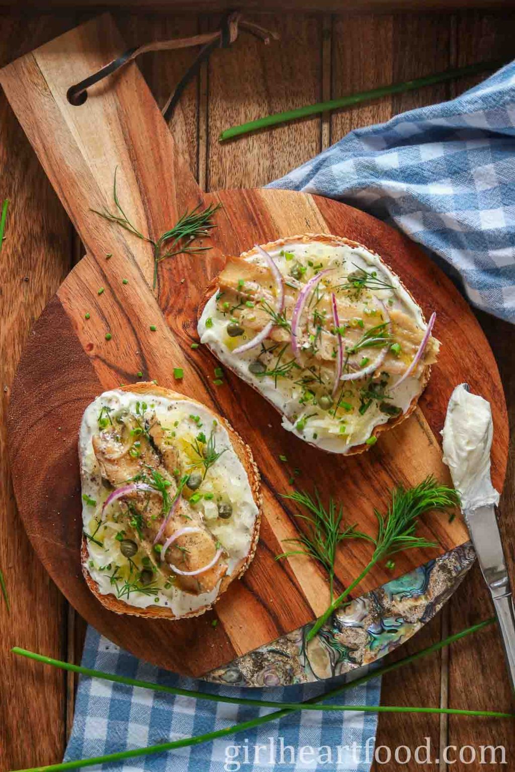 Smoked Herring on Toast With Cream Cheese | Girl Heart Food®