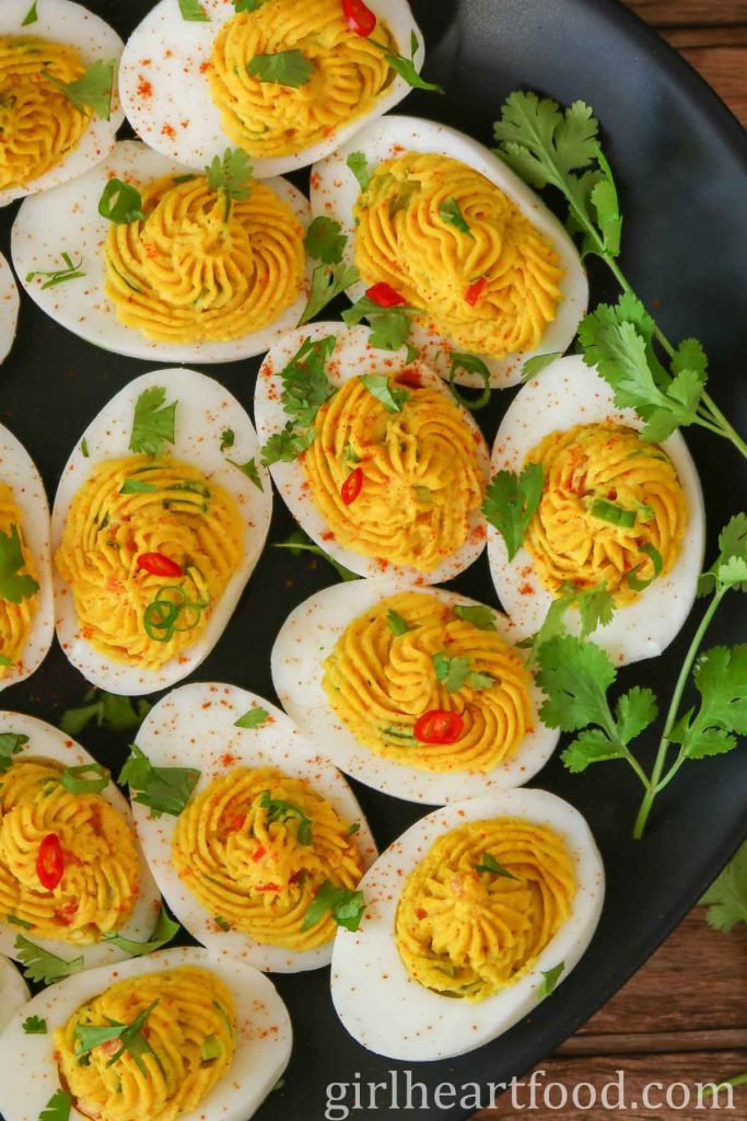 Curry Deviled Eggs (easy, creamy and delicious!) Girl Heart Food®