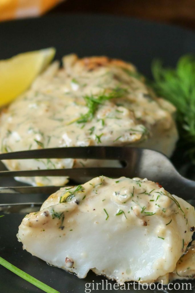 Fish With Cream Sauce | Girl Heart Food®