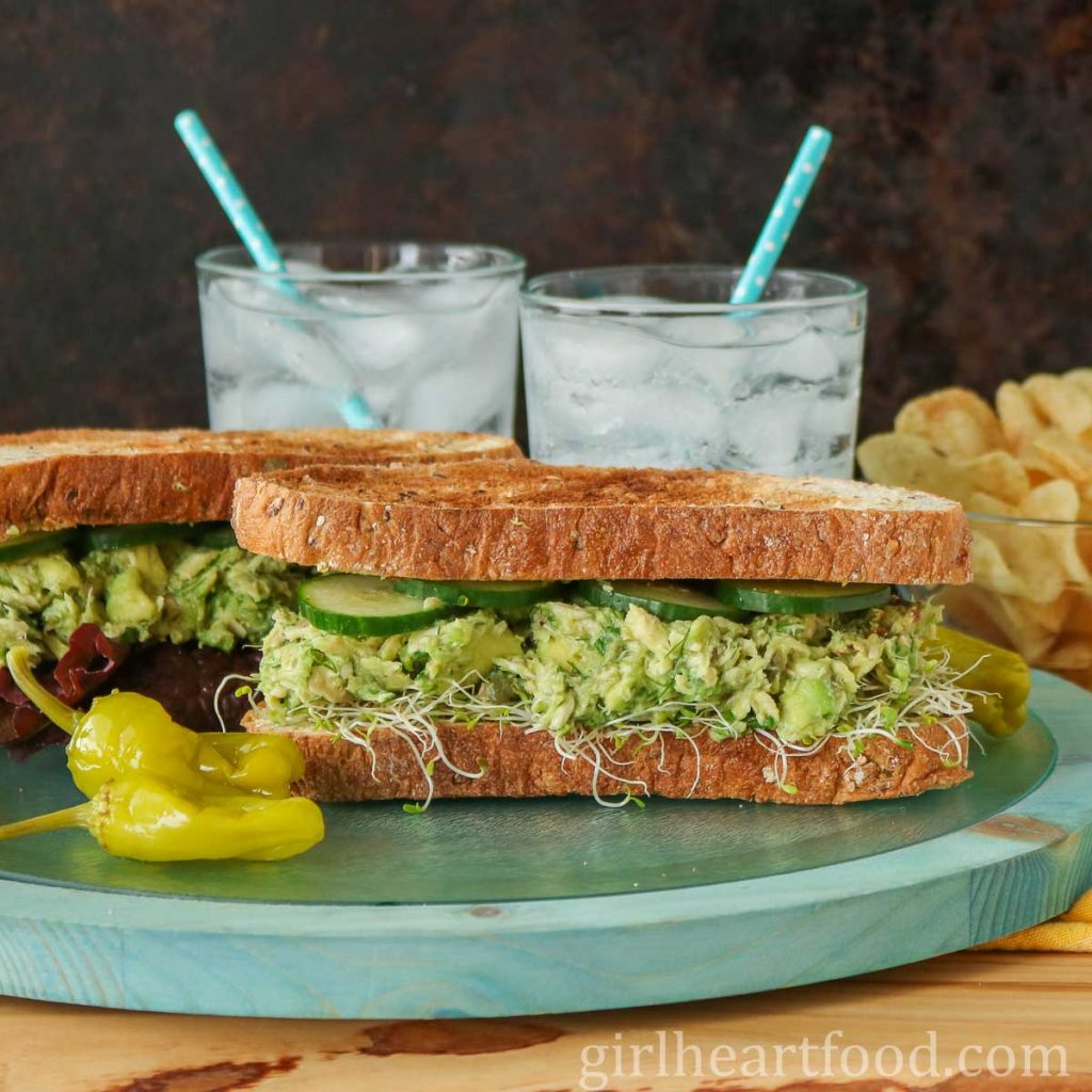 Tuna Avocado Sandwich Girl Heart Food®