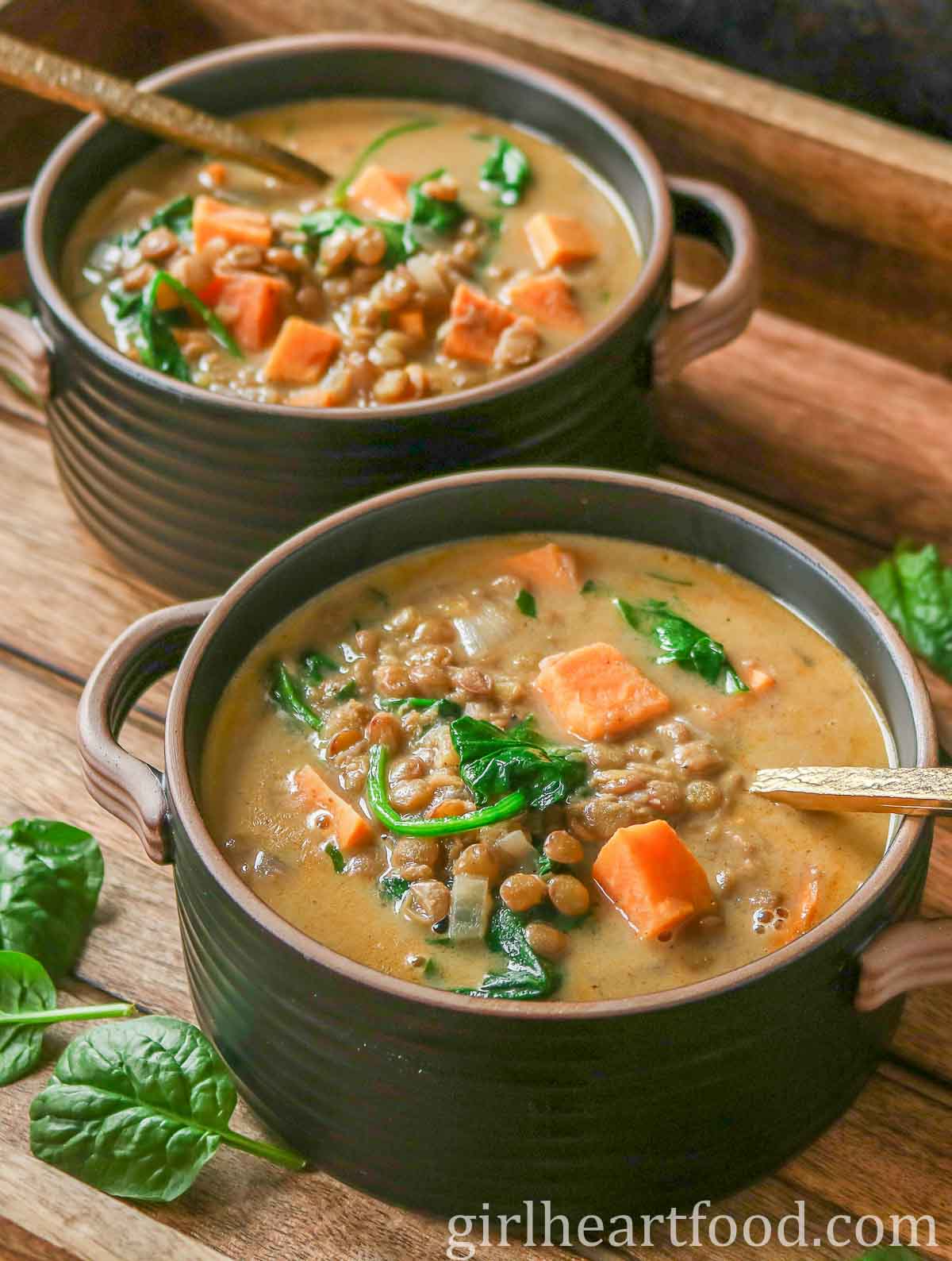 Green Lentil Soup with Coconut Milk | Girl Heart Food