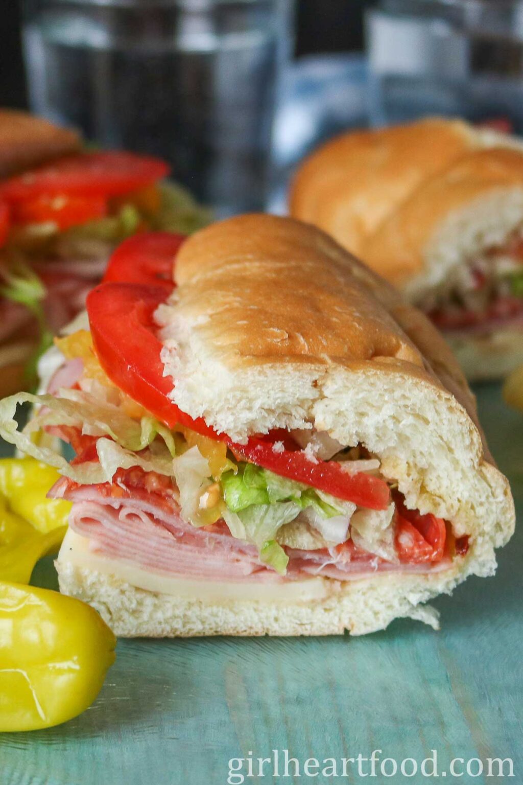 Italian Cold Cut Sub Sandwich Girl Heart Food®