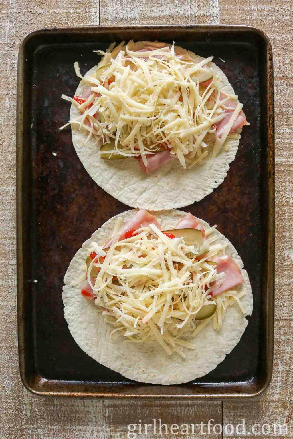 Ham and Cheese Quesadillas | Girl Heart Food®