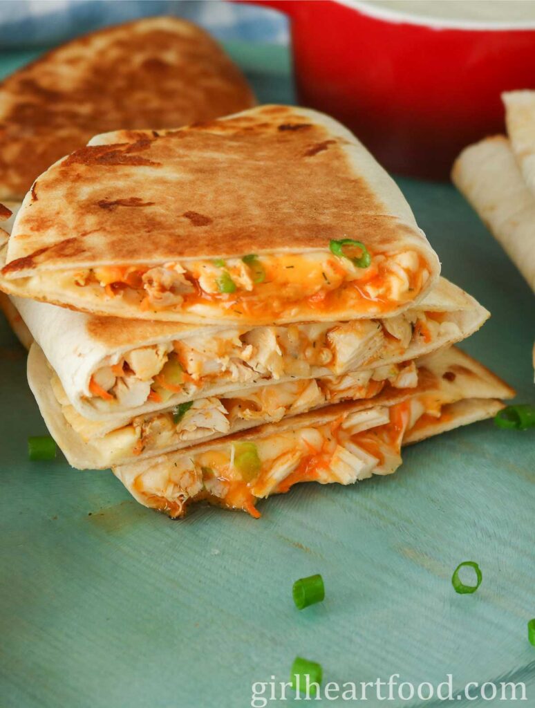 Buffalo Chicken Quesadillas 