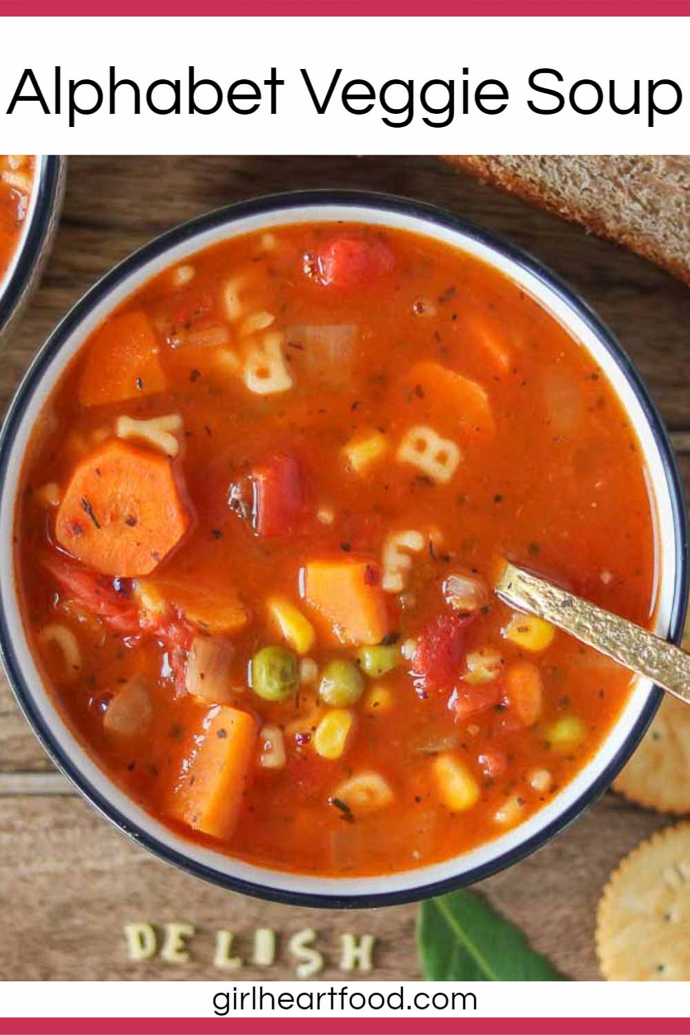 Vegetable Alphabet Soup Recipe | Girl Heart Food®
