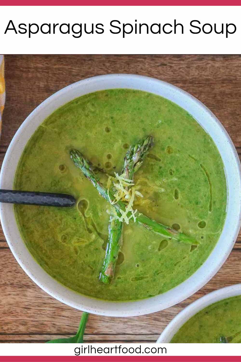 Vegan Asparagus Soup With Spinach and Lemon Girl Heart Food®