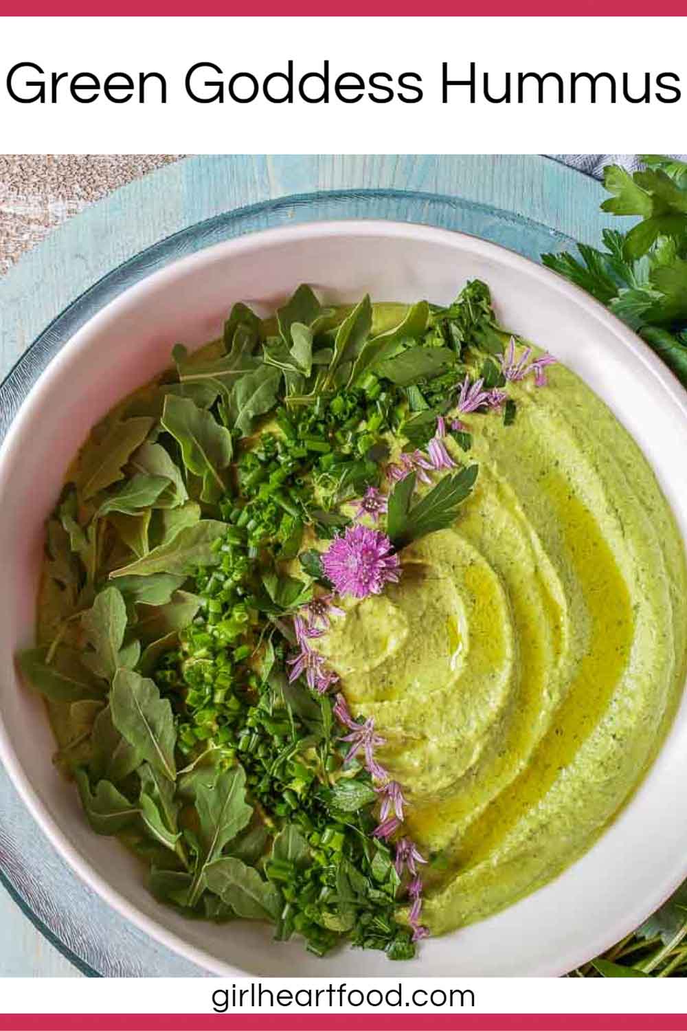 Green Goddess Hummus (Herb Hummus) Girl Heart Food®