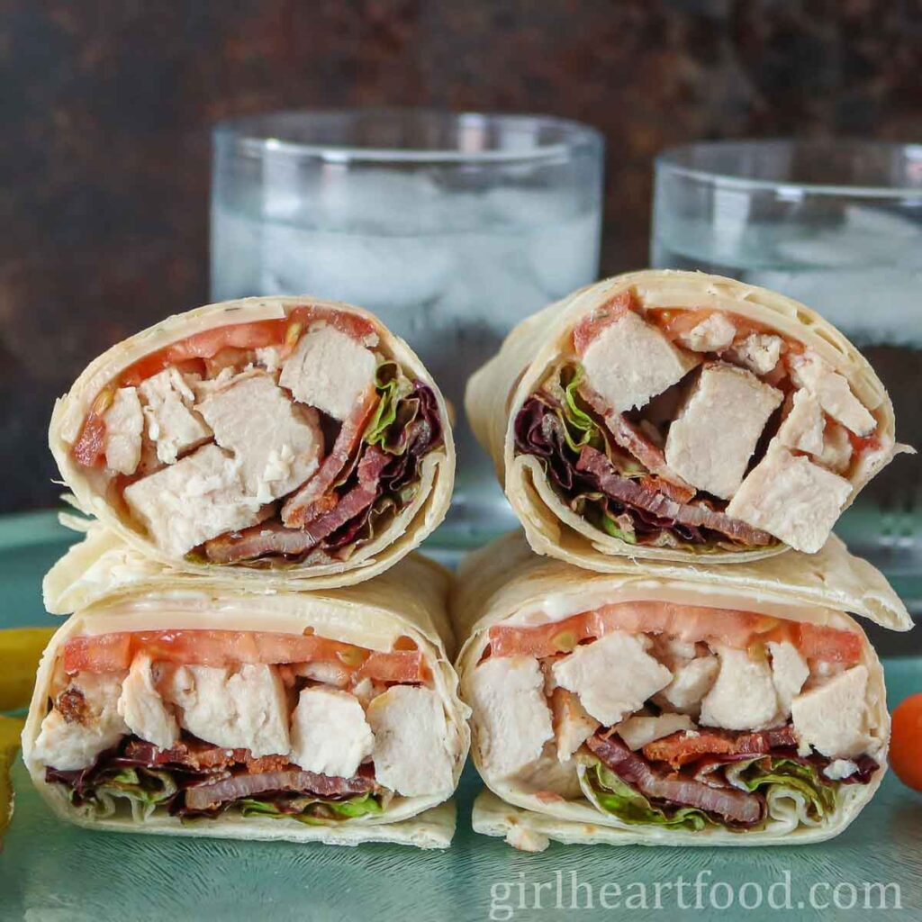 Turkey Bacon Wrap With Ranch Girl Heart Food®