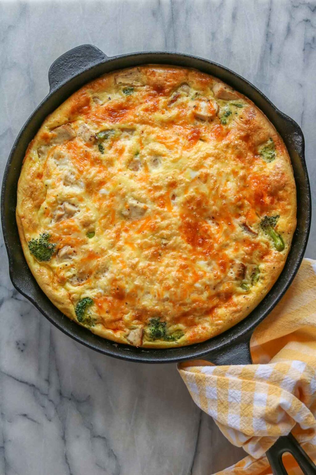 Broccoli Chicken Frittata Recipe | Girl Heart Food®