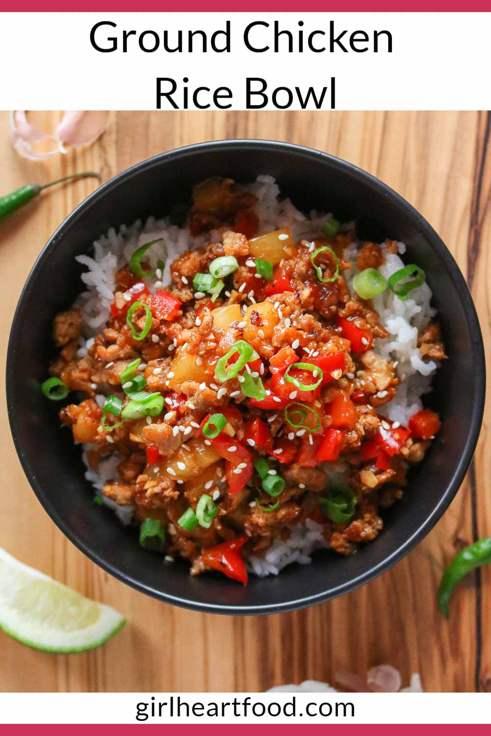 Ground Chicken Rice Bowl Recipe Girl Heart Food®