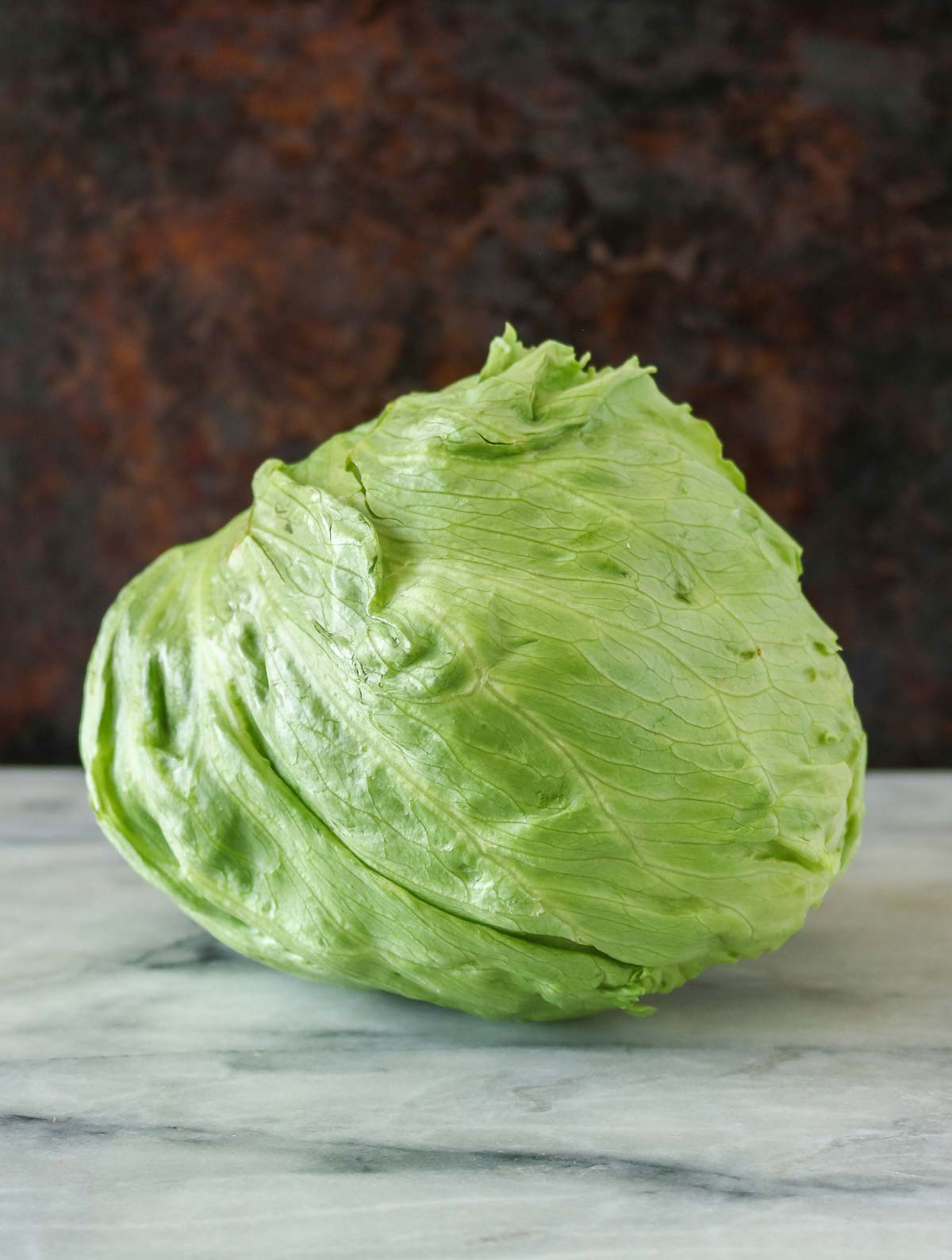 Head of iceberg lettuce.