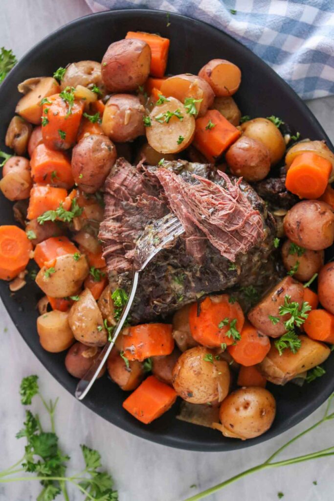 Slow Cooker Moose Roast and Vegetables Girl Heart Food®