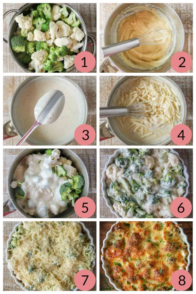 Broccoli Cauliflower Bake (Vegetable au Gratin) Girl Heart Food®