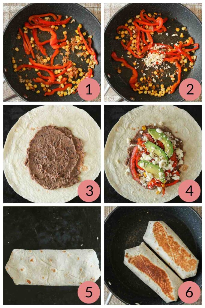 Refried Bean Burrito Recipe Girl Heart Food®