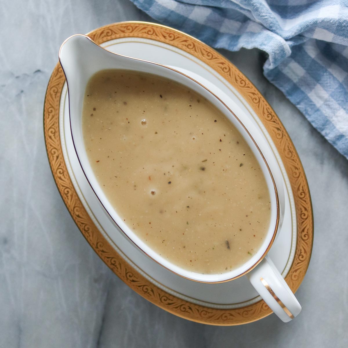 Gravy recipe - easy, from scratch, no drippings