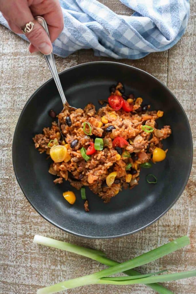 One-Pan Ground Beef and Rice | Girl Heart Food®