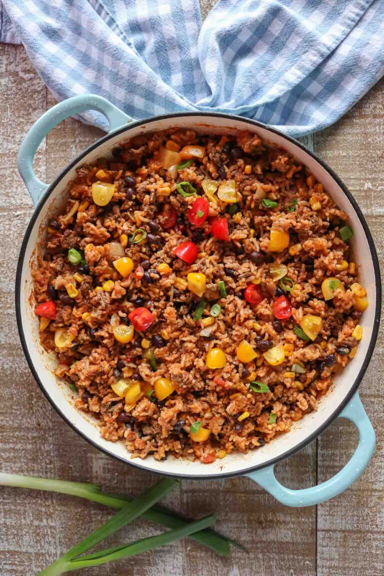 One-Pan Ground Beef and Rice | Girl Heart Food®