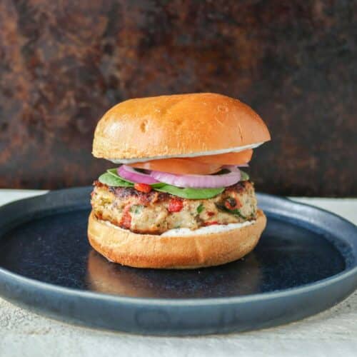 Mediterranean Ground Chicken Burgers Girl Heart Food®
