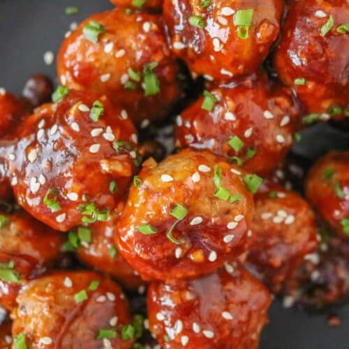 Honey Garlic Pork Meatballs Girl Heart Food®