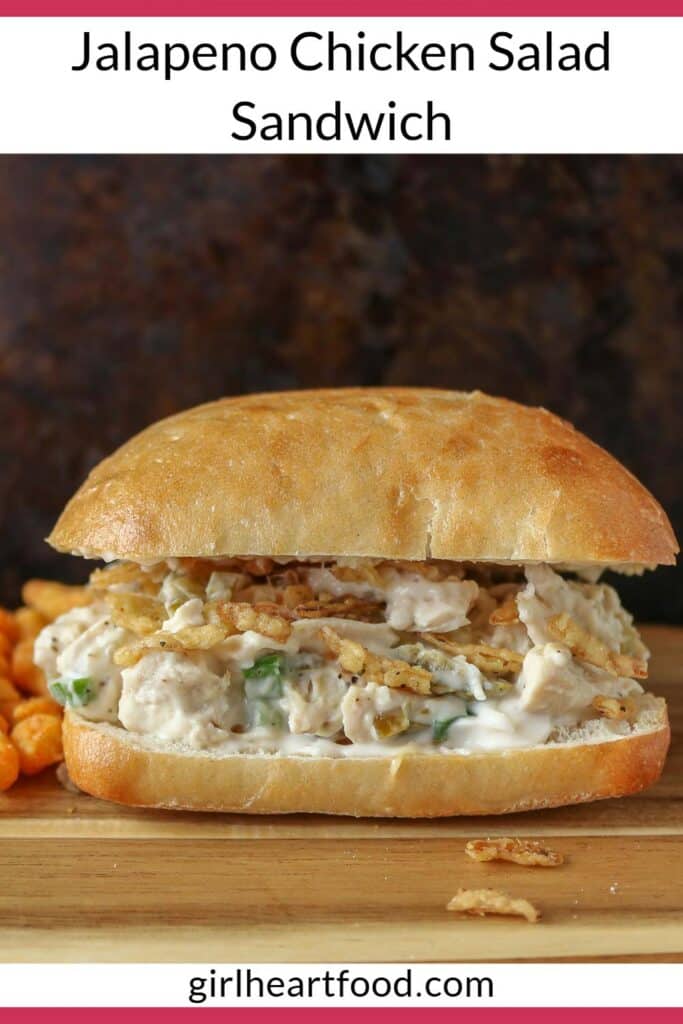 Jalapeno chicken salad sandwich.