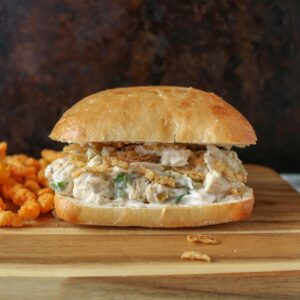 Jalapeno chicken salad sandwich.